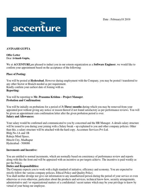 accenture job offer.